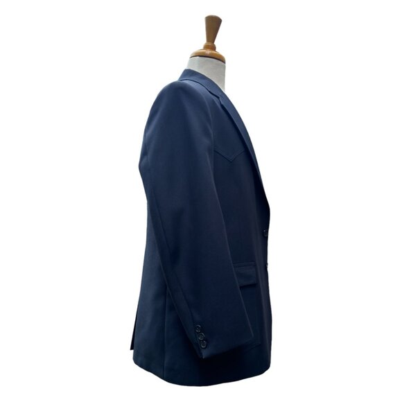 Levi's Western Wear Vintage 1970's Men's Blazer Navy Blue Size 44R EUC - Picture 3 of 9